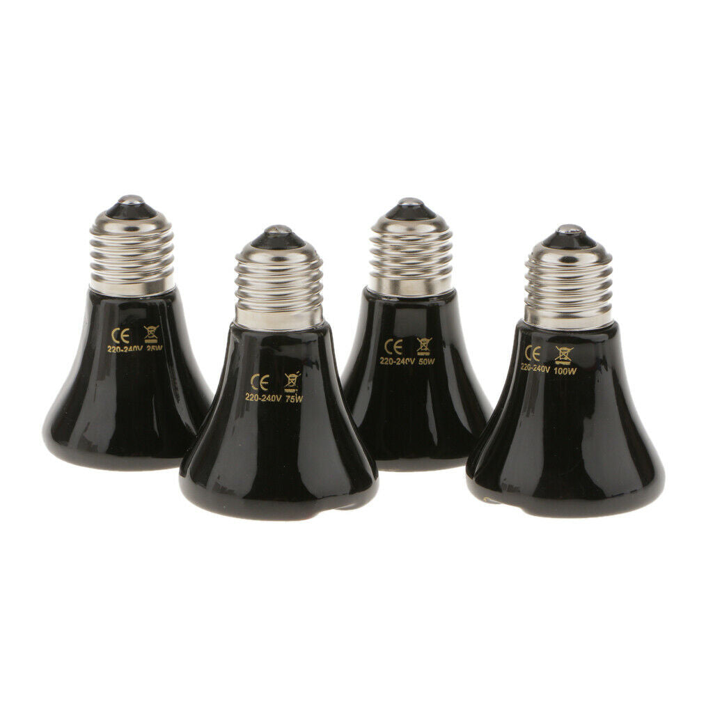 E27 T Shape Thickened Reptile Mini Ceramic Infrared Lamp Heat Light Bulb-75W