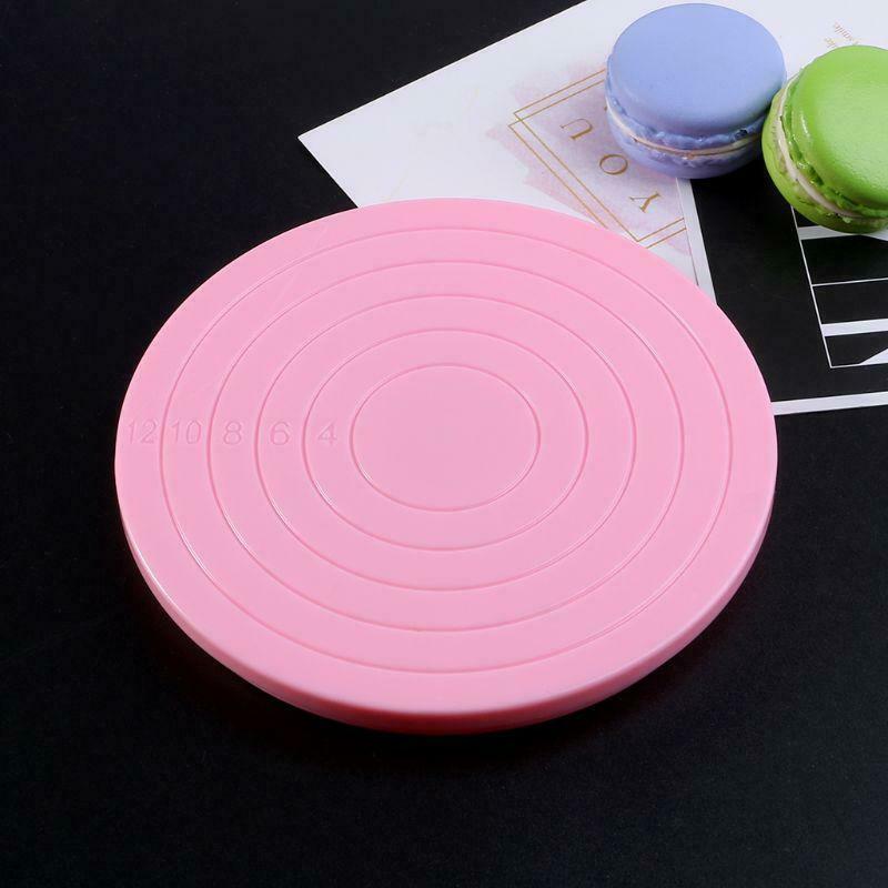 Cake Turntable Plastic Anti-Slip Stand Holder Rotate Platform Size Scale Display