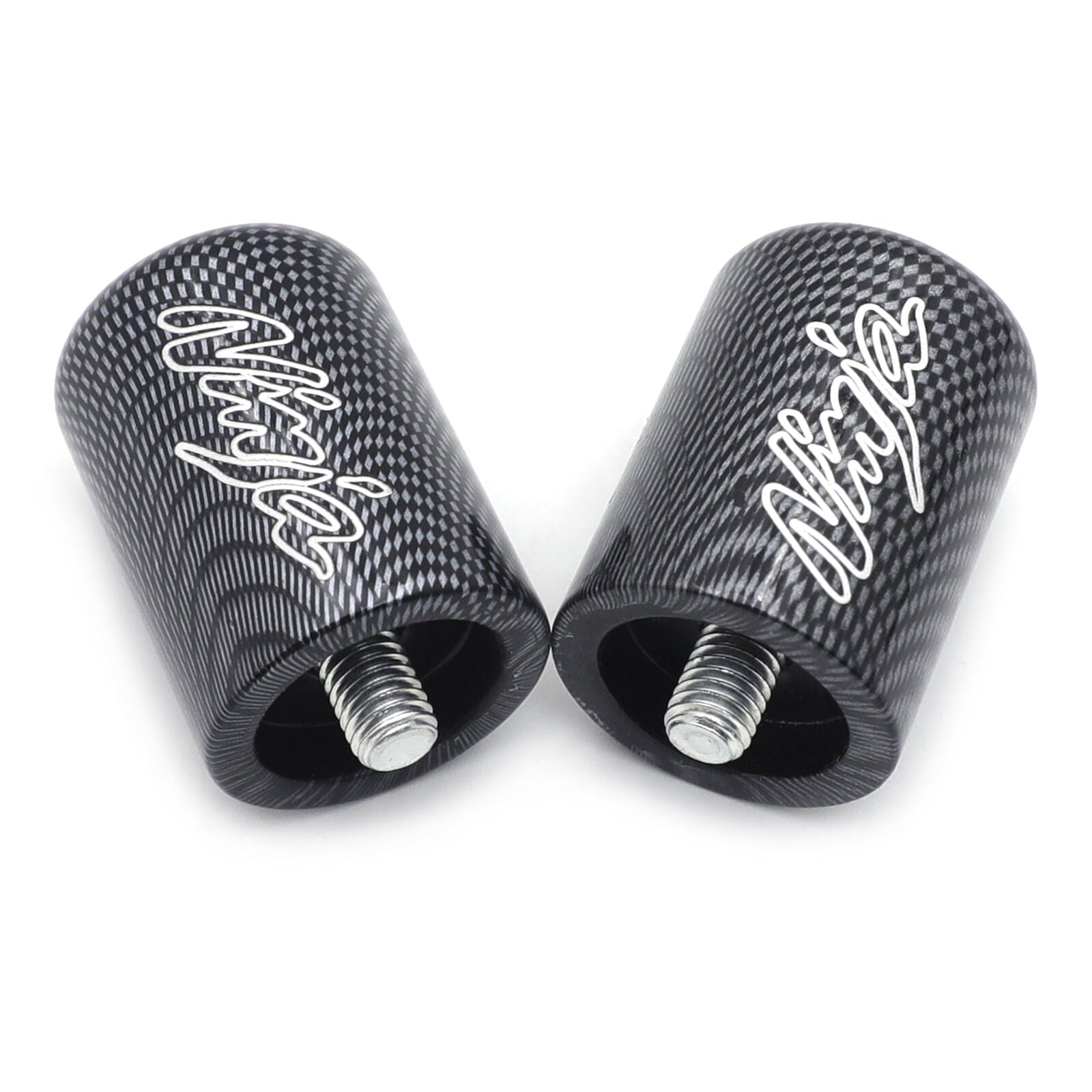 Billet aluminum Carbon Hand Bar Ends For 87-12 Kawasaki Ninja 250R / EX250