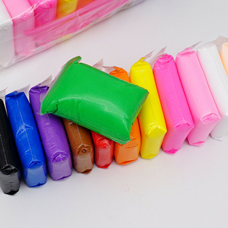 12 Color/set Light Clay Toys Air Dry Polymer Plasticine Modelling ClayFCA