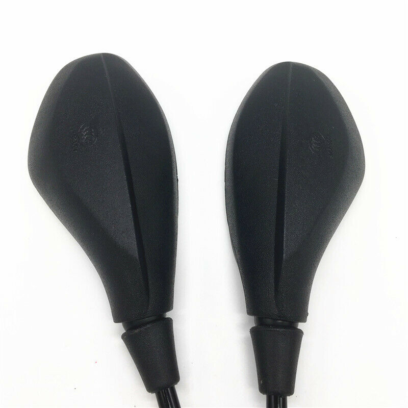 2PCS Motorcycle Chopper Custom Bikes 10mm Bolt Size Black Rear View Side Mirror