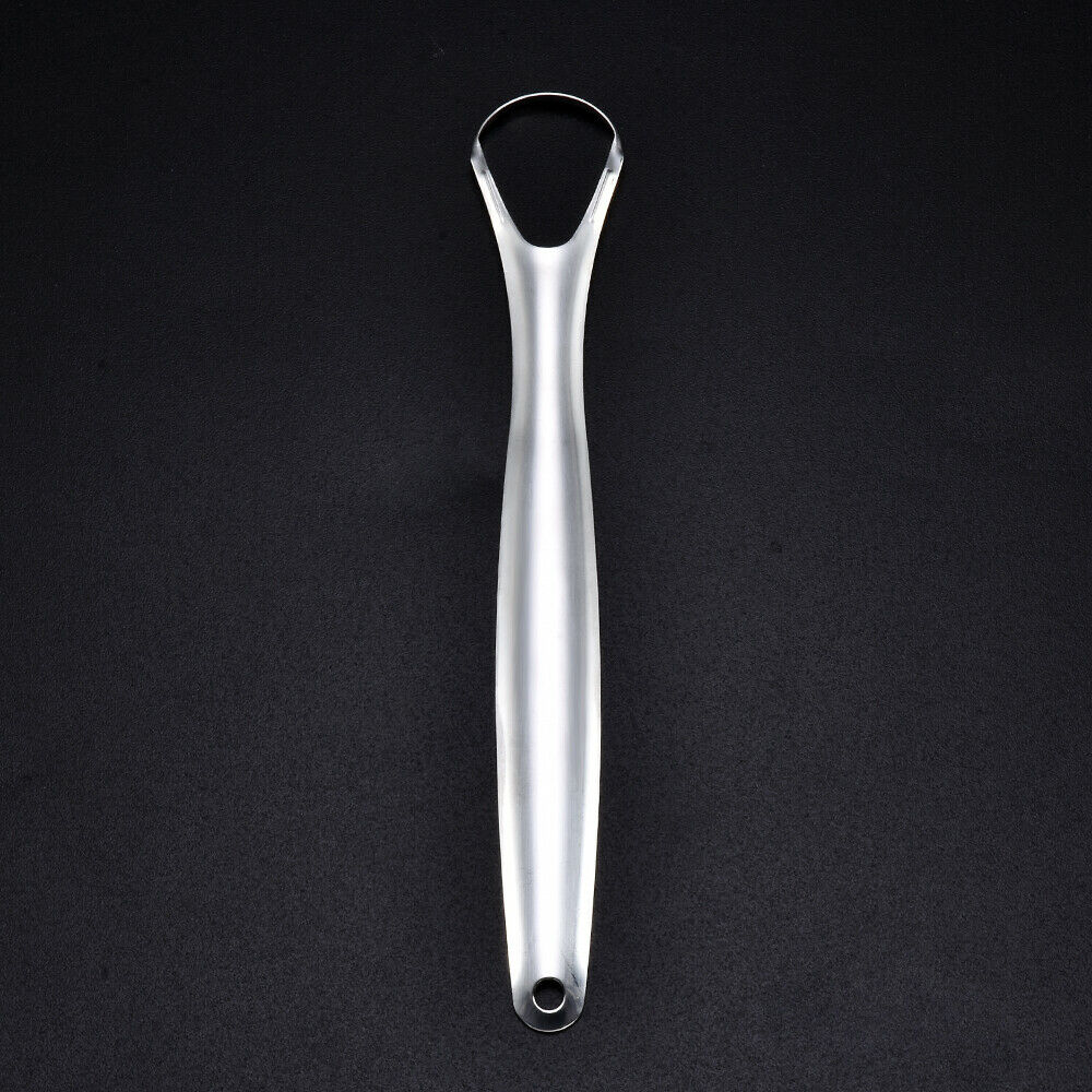 Stainless Steel Tongue Scraper Cleaner Bad Breath Sweeper Oral Fresher Hygiene_