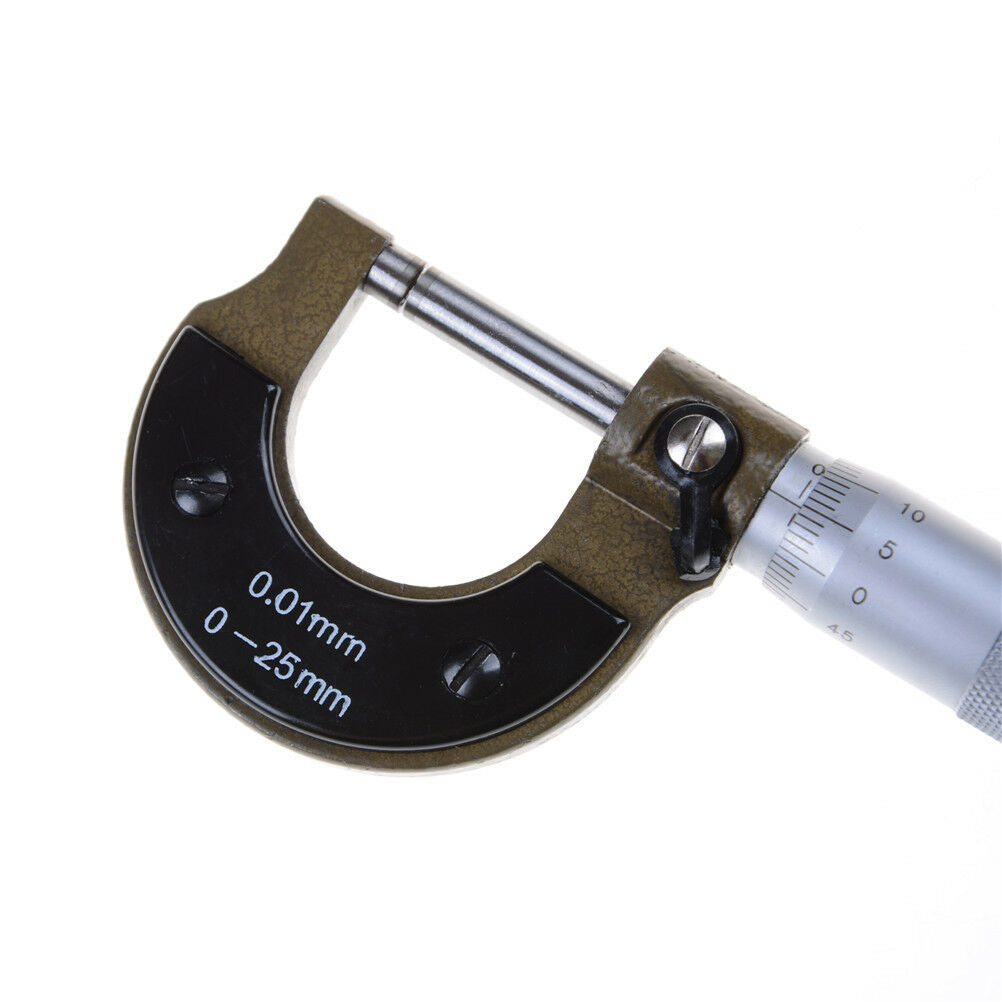 0-25mm 0.01mm Gauge Outside Metric Micrometer Tool With Metal Caliper Tool I_ WF