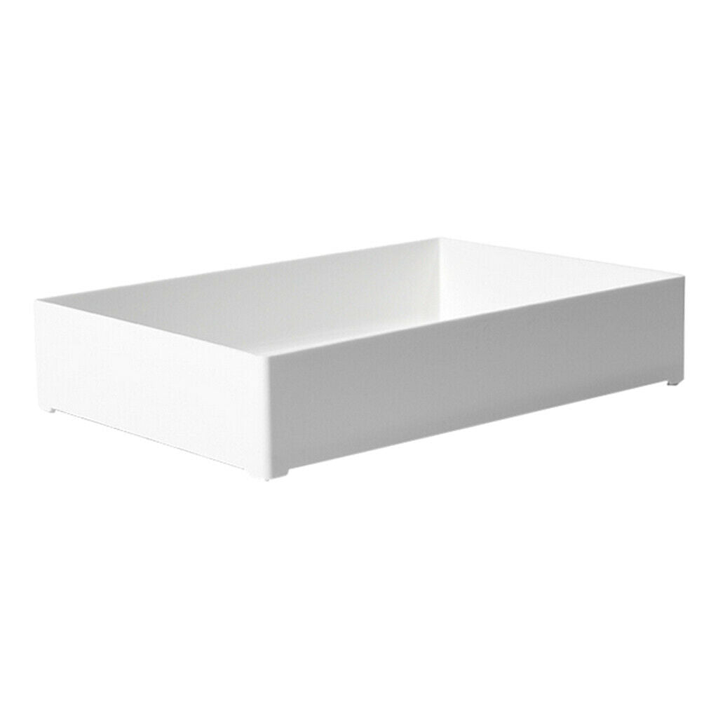 Set of 3 Plastic Desk Drawer Storage Tray White for Jewelries Eco-friendly