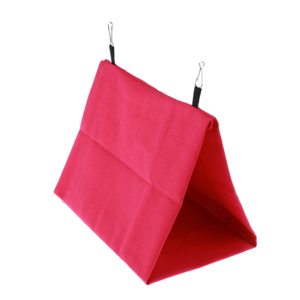 Bird Parrot Hammock Birds Cage Hanging Bed for Birds Small Animals Rose Red