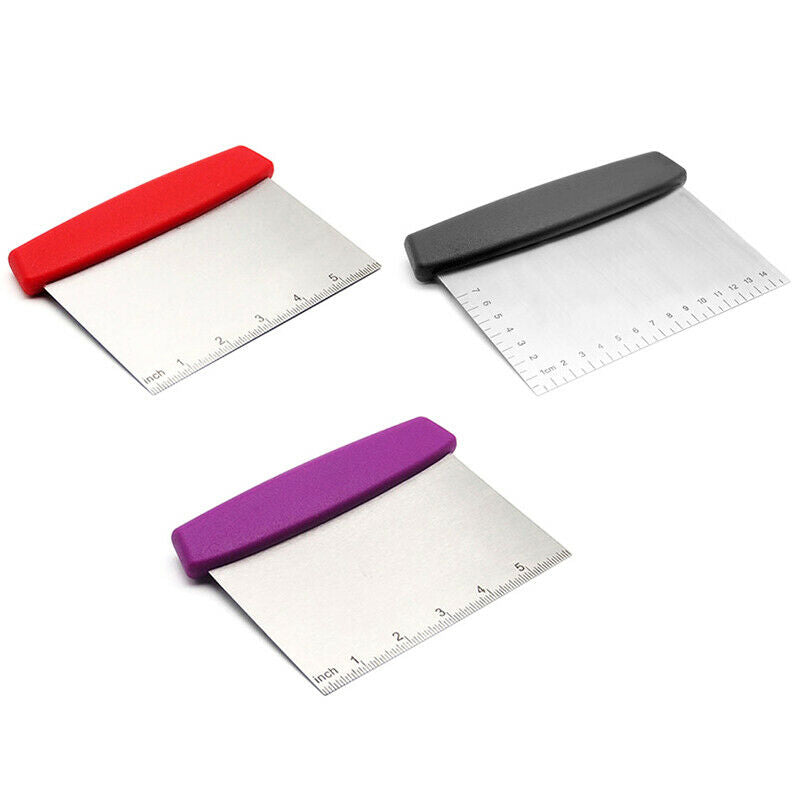 Stainless Steel Metal Griddle Scraper Chopper Dough Cutter Bread Dough bakinBDD