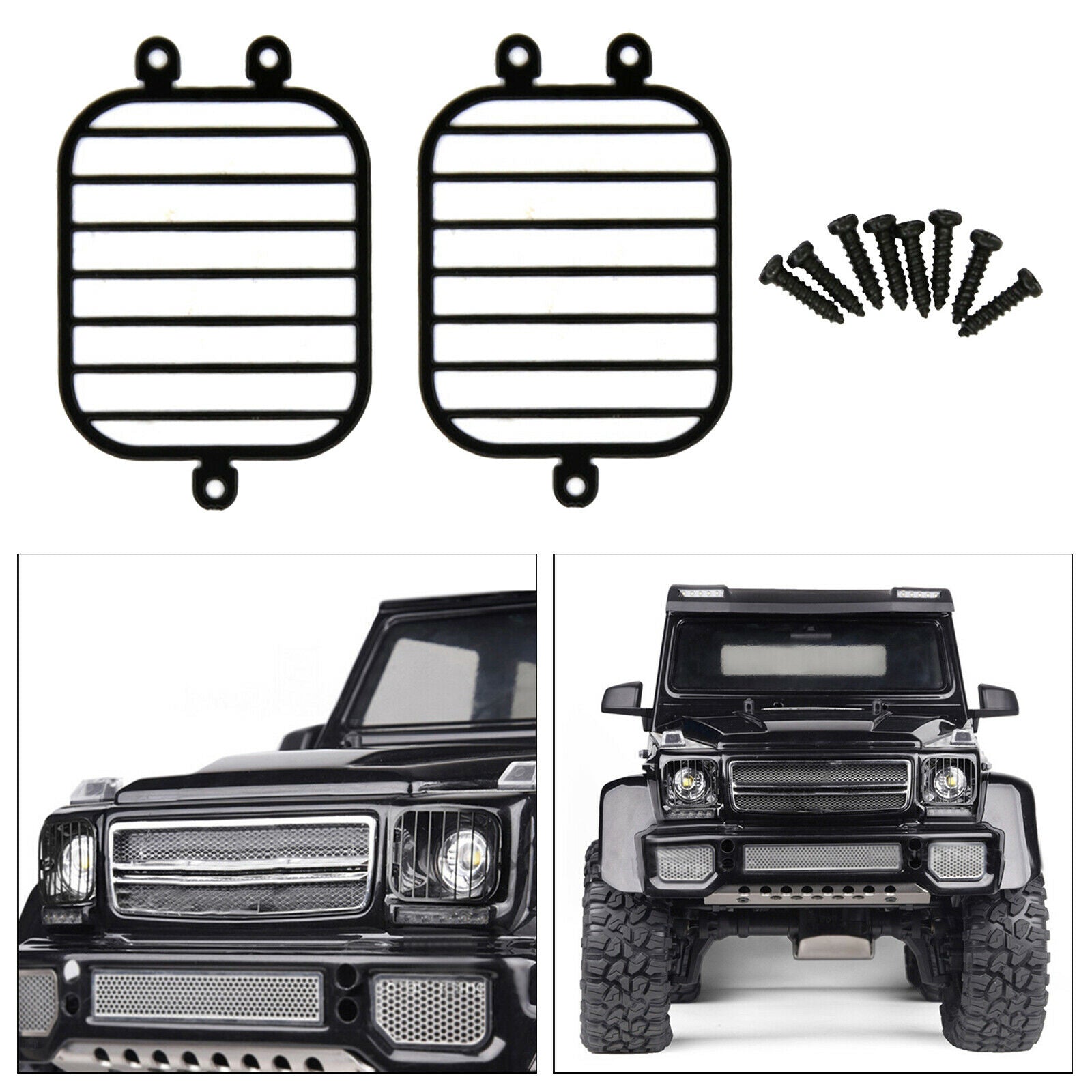 RC Metal Lampshade Light Cover Shell Fit for TRX4 TRX6 G63 G500 1:10 RC Car