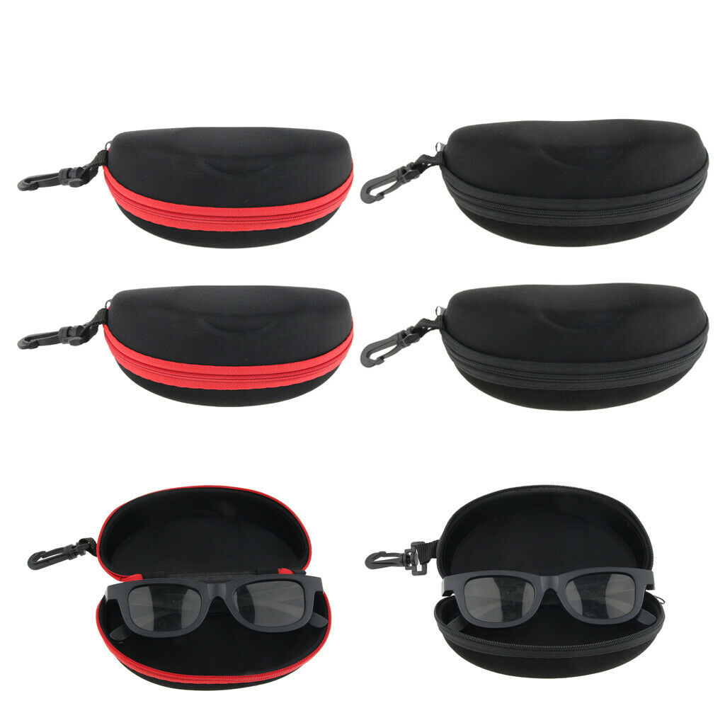 Pack of 4, Hard EVA Sunglasses Cases Containers Boxes, Protective Cases for