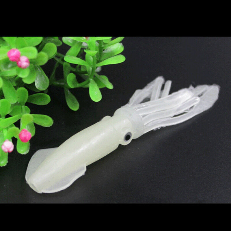 transparent luminous soft squid lure baits 10.5cm/8g bass trolling fishin.l8