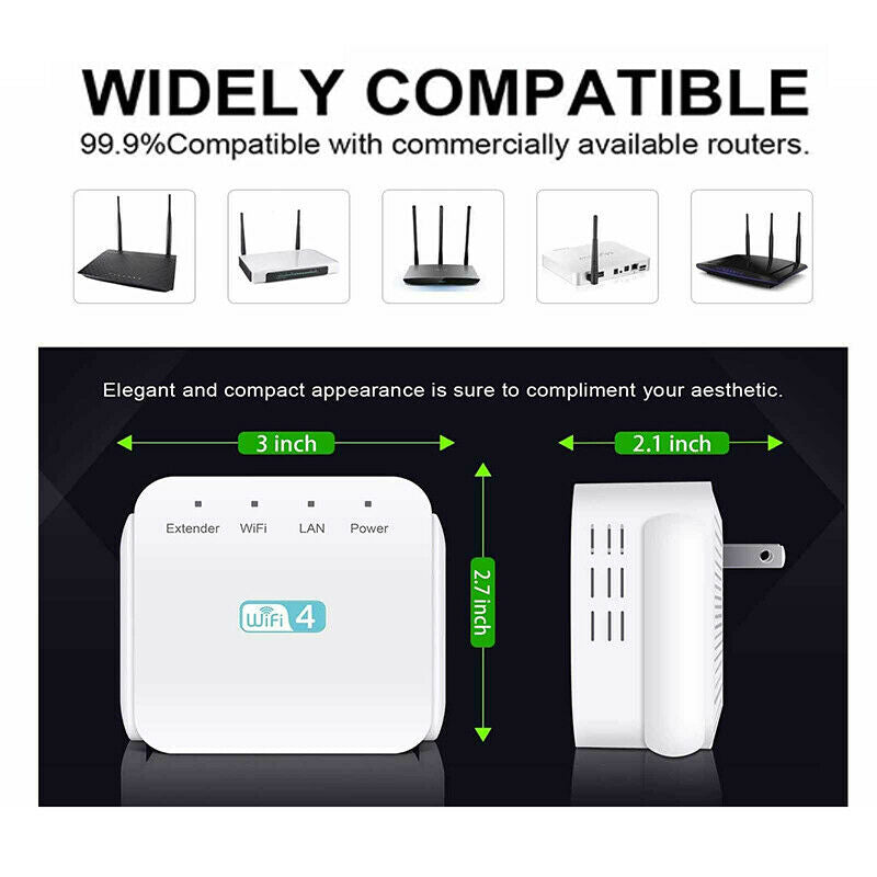 Dual Band WiFi Extender Zen Booster 300M Internet Range Zenbooster Router 2.4Ghz
