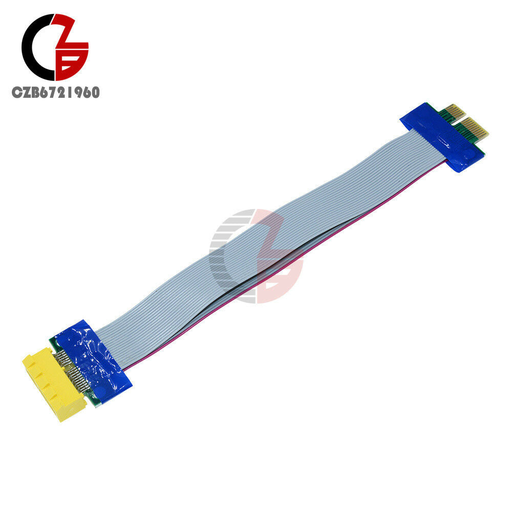 20CM PCI-E 1X to 1X Professional Riser Card Ribbon Extender PCI Express Cable