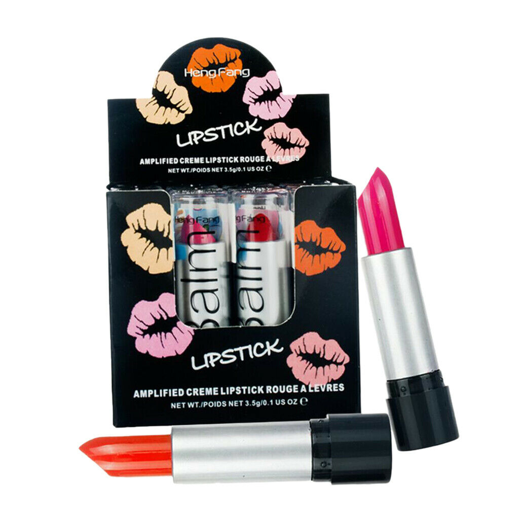 12 Pcs Mixed Color Waterproof Matte Velvet Shimmer Lipstick Pencil
