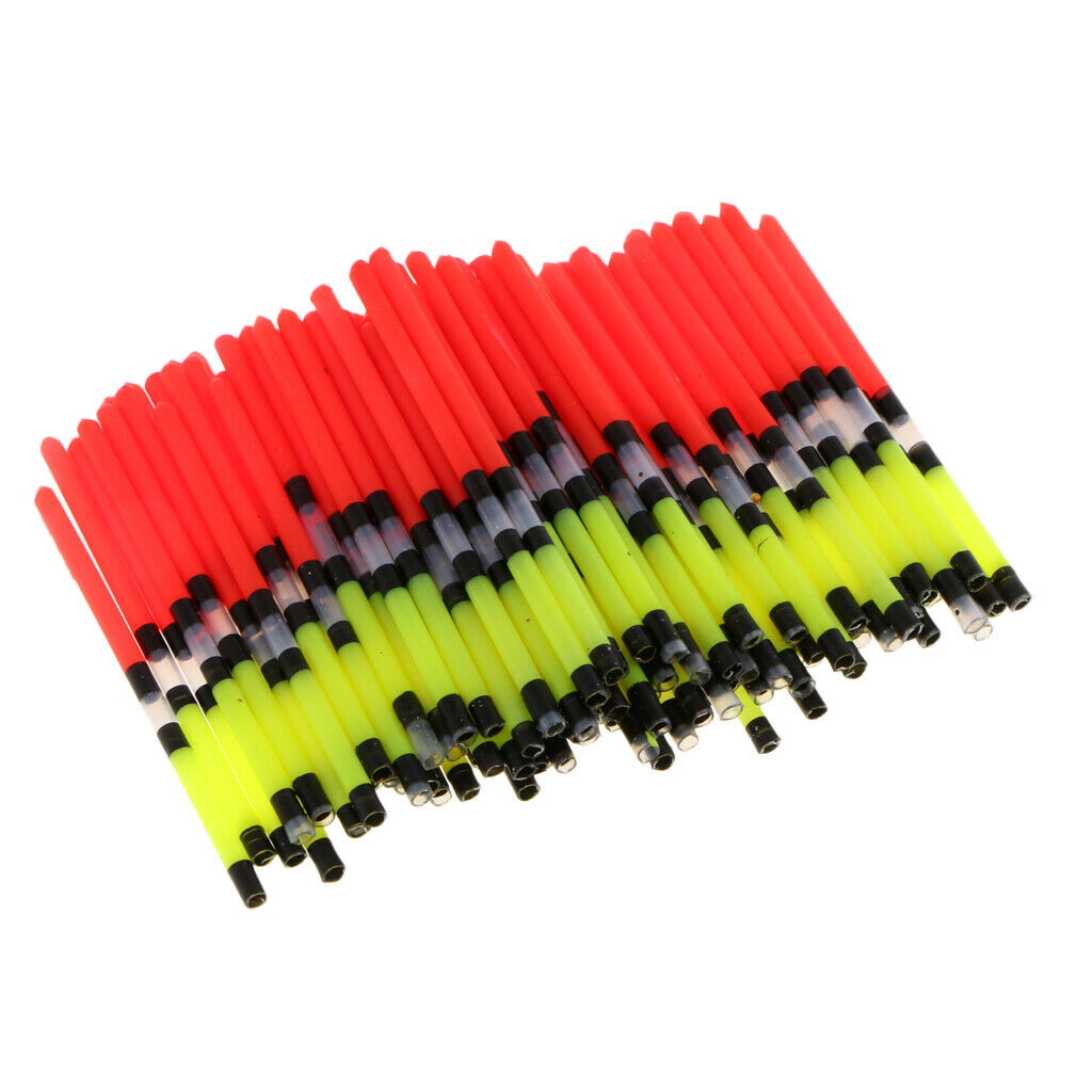 100x Plastic Fishing Float Floating Stick Tube Super Buoyancy Sensitivity