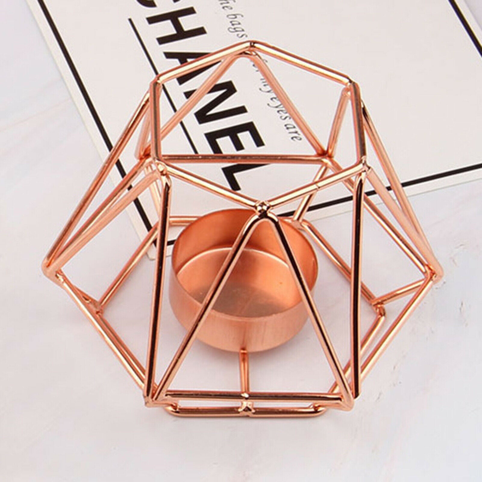 Hexagon Shaped Pillar Votive Candle Holders Candlestick for Home Decor