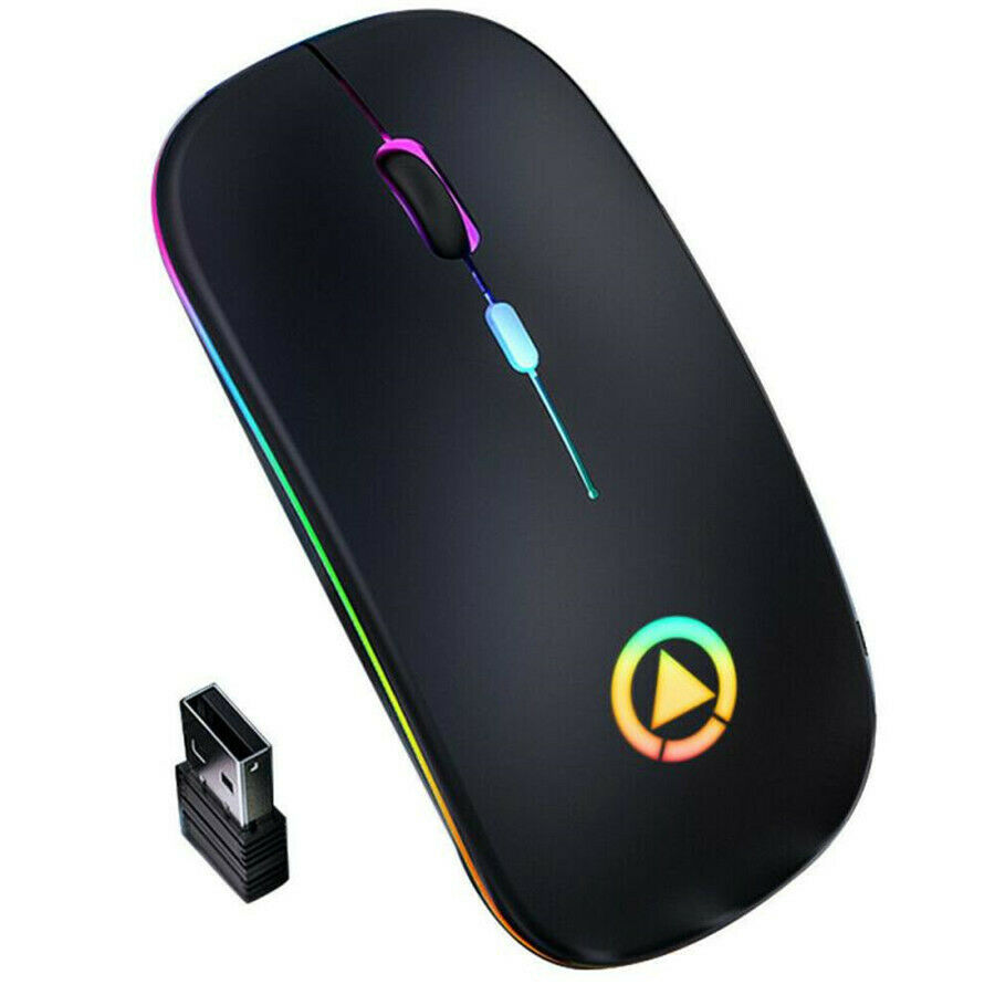 2.4GHz Wireless Mouse Cordless Mice USB Rechargeable For PC Laptop Smart TV