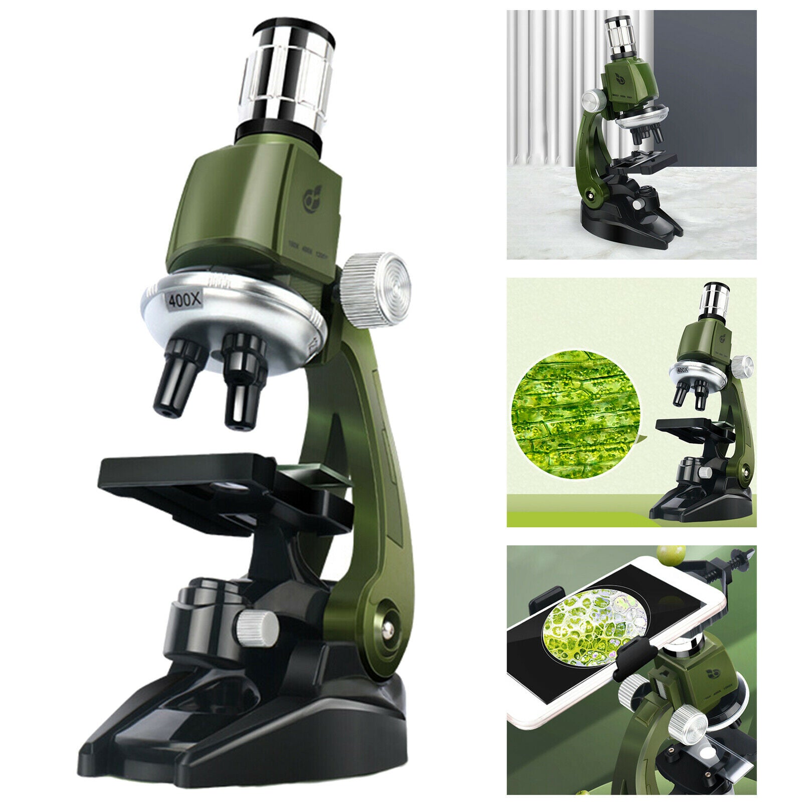 Children Kindergarten Microscope Biological 1200X Magnification for Beginner