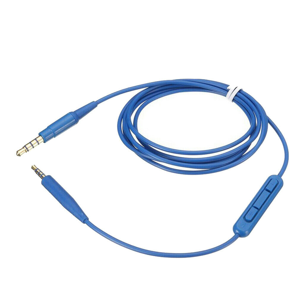 Headphone Audio Cable for   Ear with Mic QC35 QC25 OE2 Blue