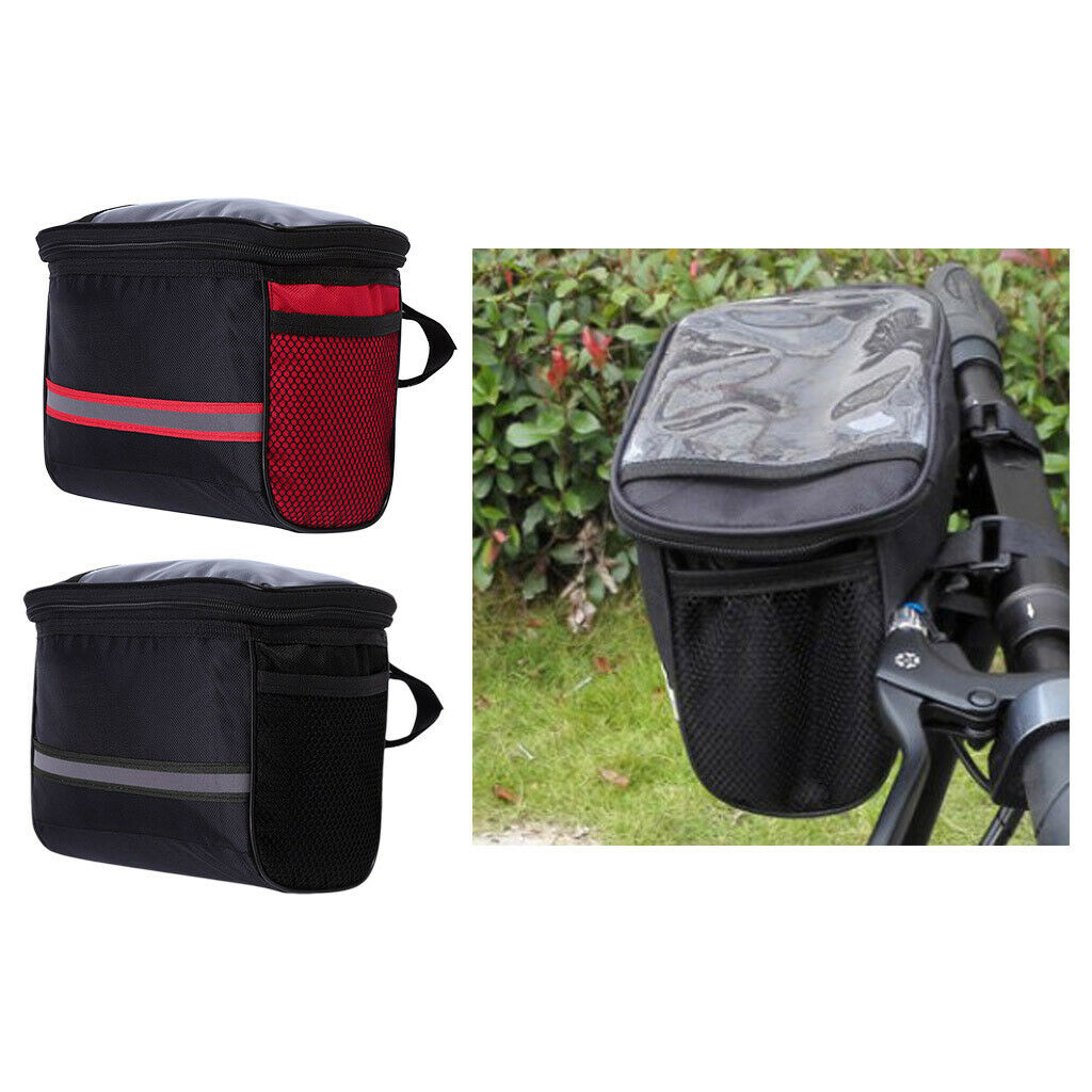 2Pcs Bike Handlebar Bag Bicycle Bag Holder Organizer Storage Riding Pouch