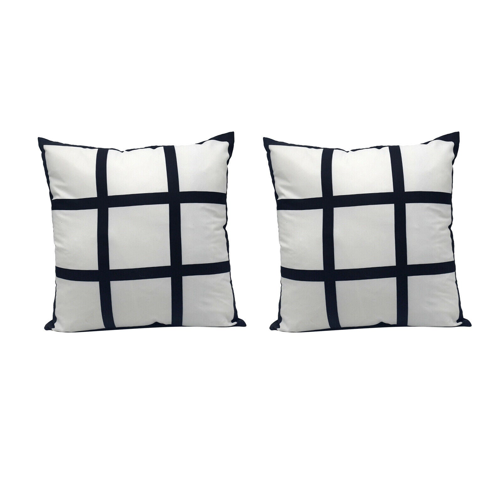 2 Pieces Sublimation Blanks Panel Pillow Case Car Chair Throw Cushion Cases