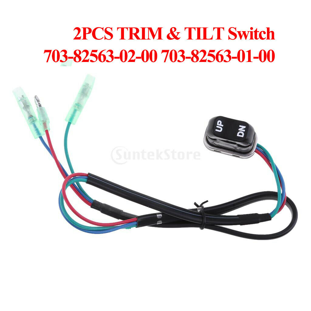 2pcs 703-82563-02 703-82563-01 Up Down Trim-Tilt Switch Fits for Yamaha Outboard