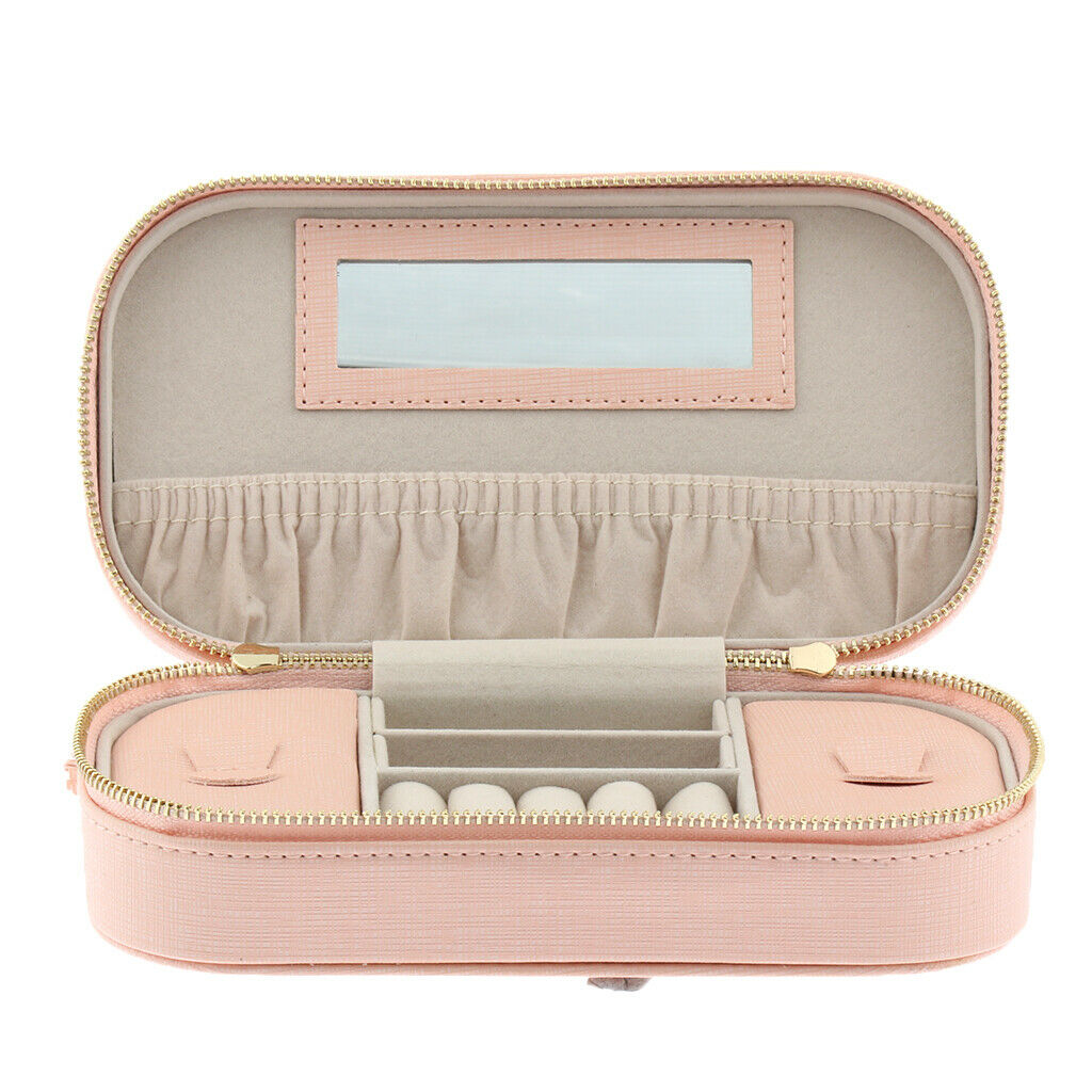 Portable Jewelry Storage Box Multi-functional Rings Earrings Organizer Case