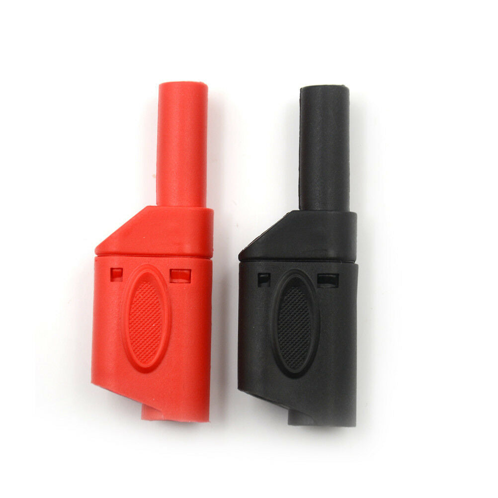 1 Pair Fully Insulated Solder Type 4mm Male Stackable Banana Plug Connecto.l8