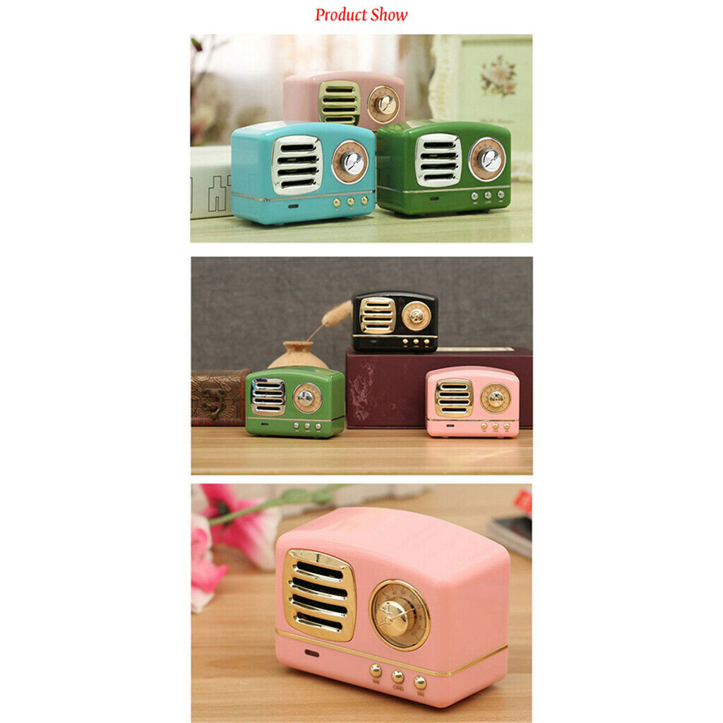 Portable Wireless Bluetooth Stereo Speaker Enhanced Bass Retro Loudspeaker#1
