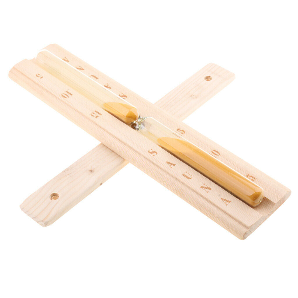 15 Minutes Sauna Room Rotating Sand Clock Timer Wall Mounting Wood Hourglass
