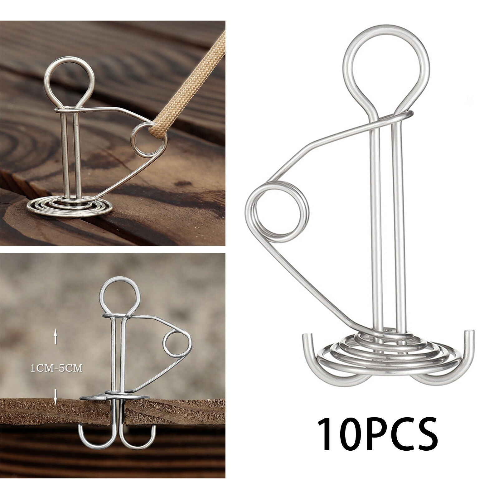 10Pack Spring Octopus Deck Peg Windproof Tent Stakes Board Pegs Tent Nail