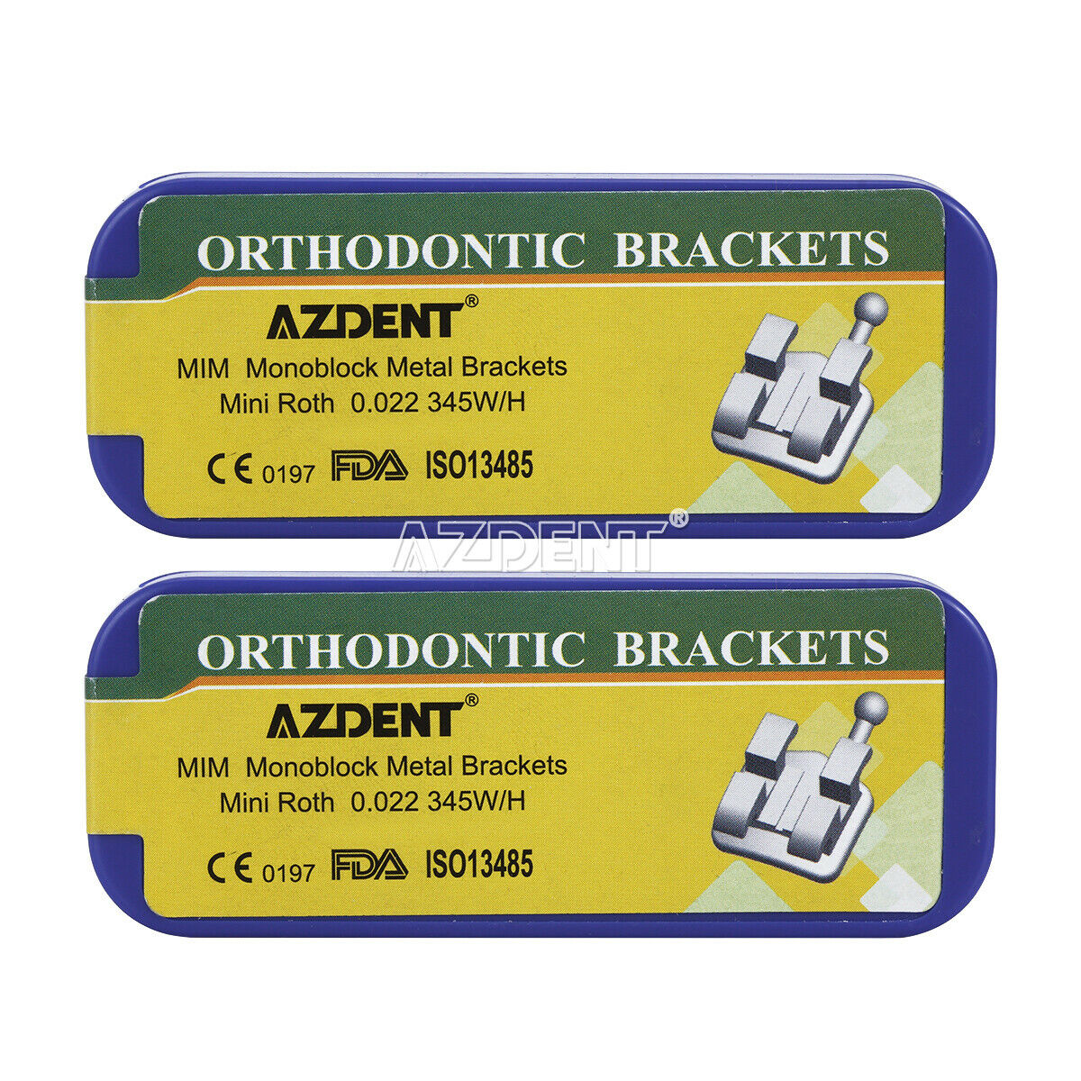 10 X Dental Orthodontic Brackets Mini Roth.022 3 4 5 HK MIM whole Casting