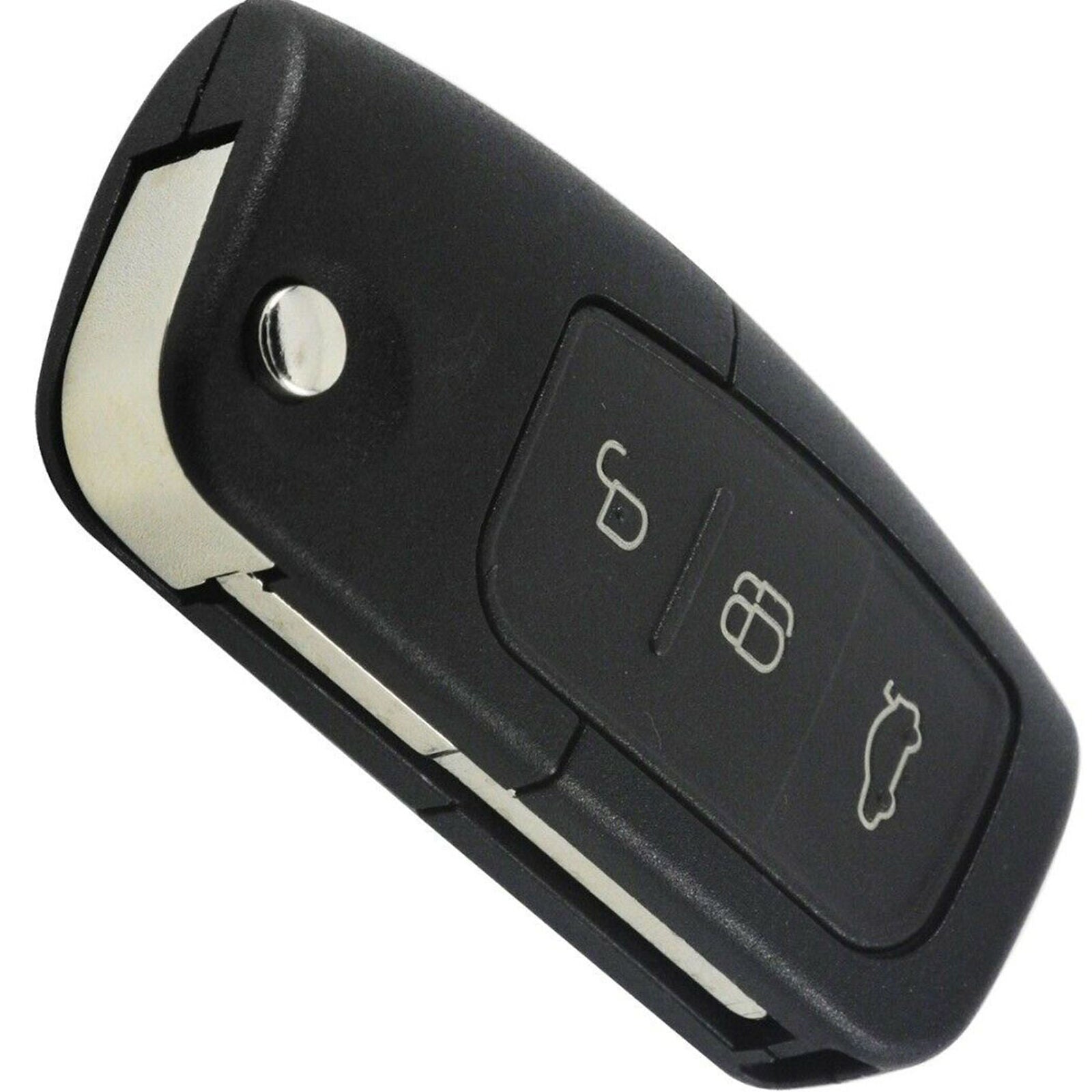 3 Button Flip Remote Key Fob 433MHz Fit for Ford Focus Mondeo Fiesta S Black