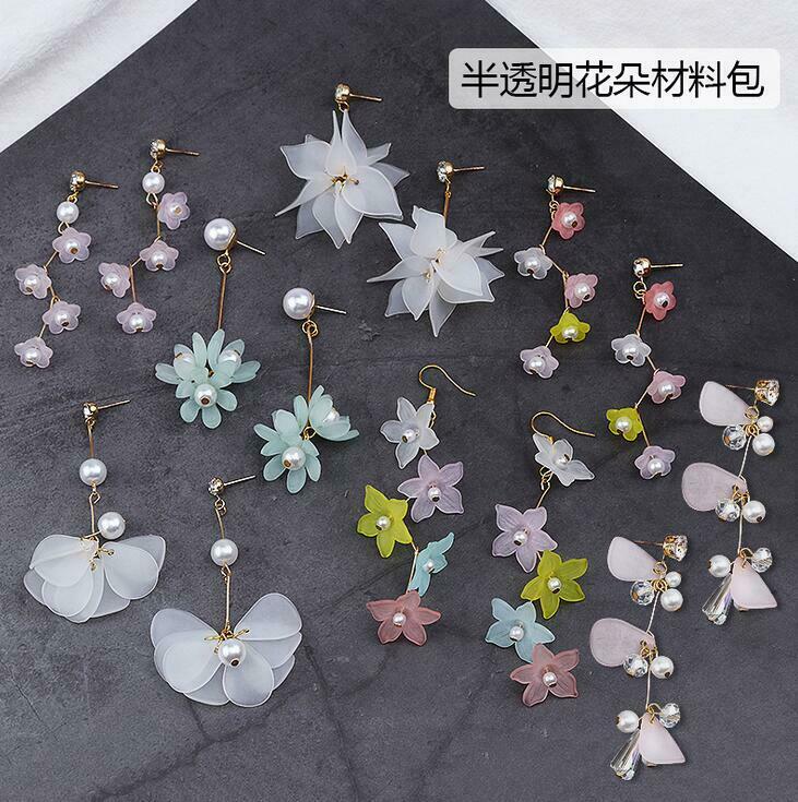 DIY Earrings Making Accessories petal Ear hook Pendant Jewelry Making Kits
