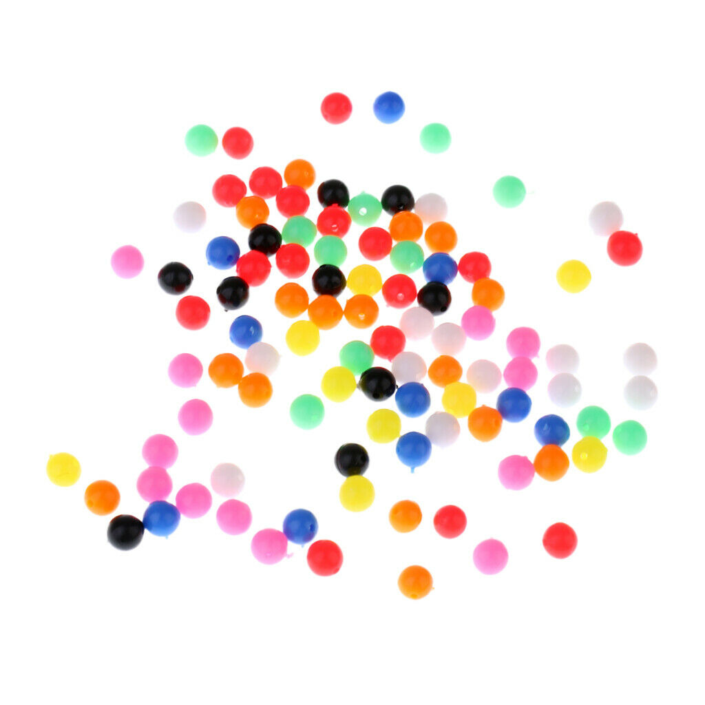 200pcs PE Multicolor Fishing Beads Lure Fishing Line Beads Tackle for fishing
