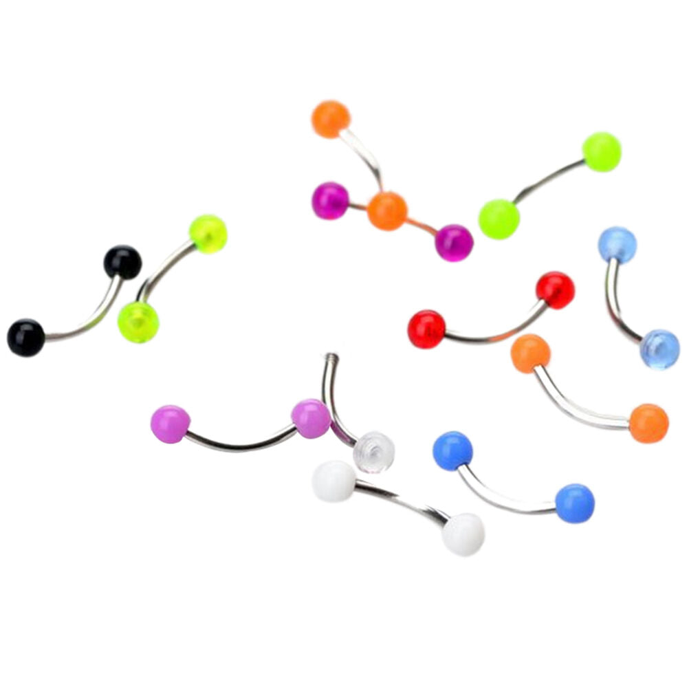 90x  Wholesale Body Jewelry Eyebrow Navel Belly Tongue Nose Piercing Bar BDAU