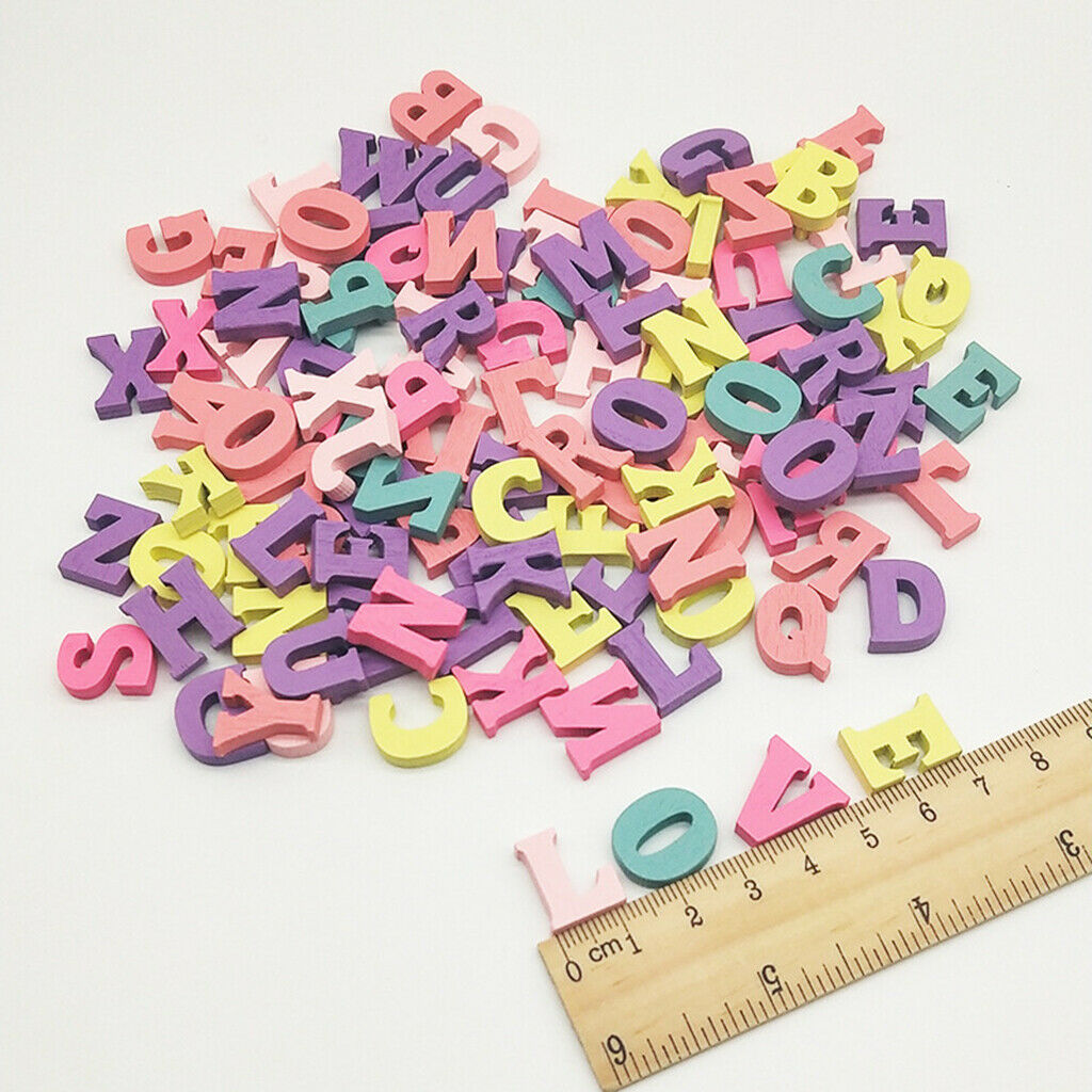 100pcs wooden alphabet letters for preschool kids toddler educational