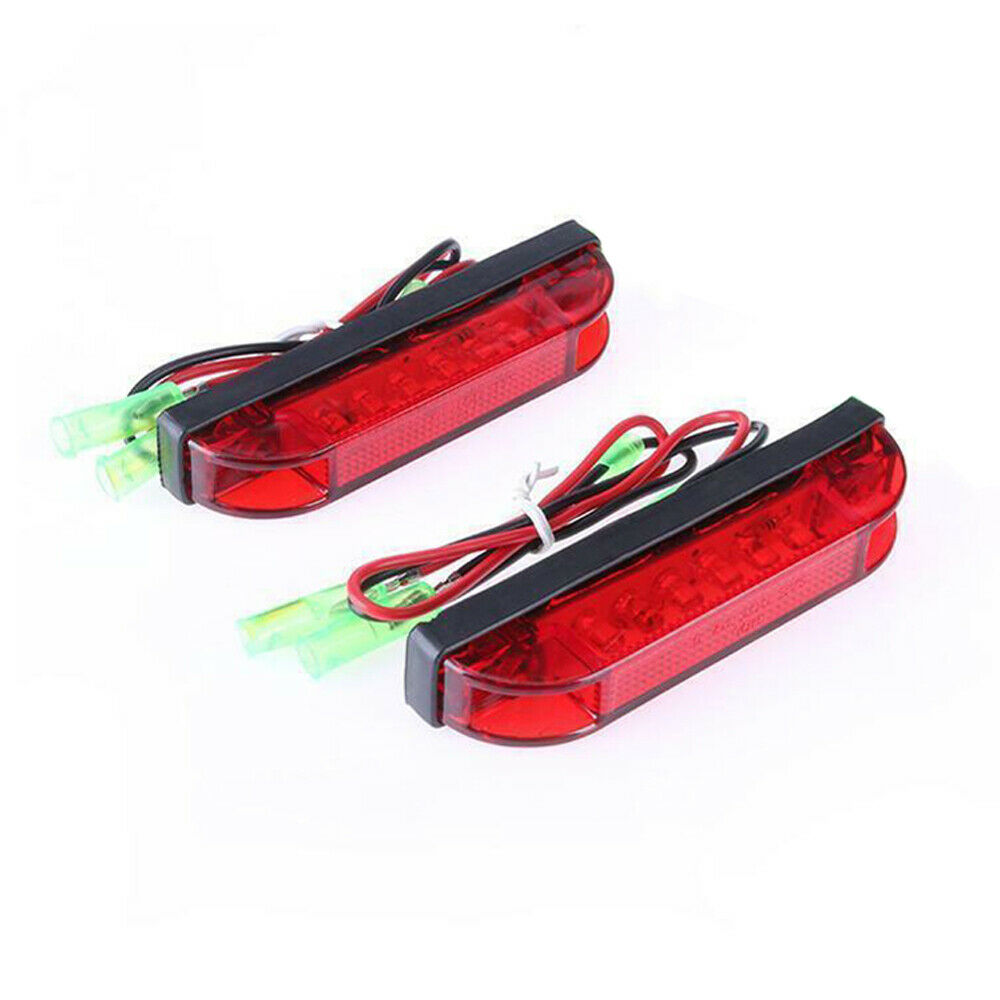 2pcs 4" Boat Navigation 6 LED Lighting RED Waterproof Marine Utility Strip Bar