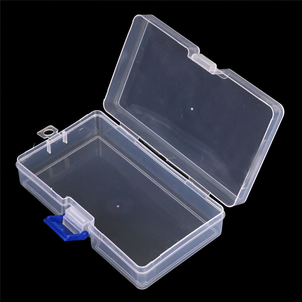 Clear Plastic Storage Box Jewelry Tool Craft Container Beads Organizer