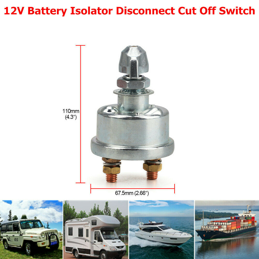 12V Master Battery Isolator Disconnect Cut Off Power Kill Switch Boat Car Truck