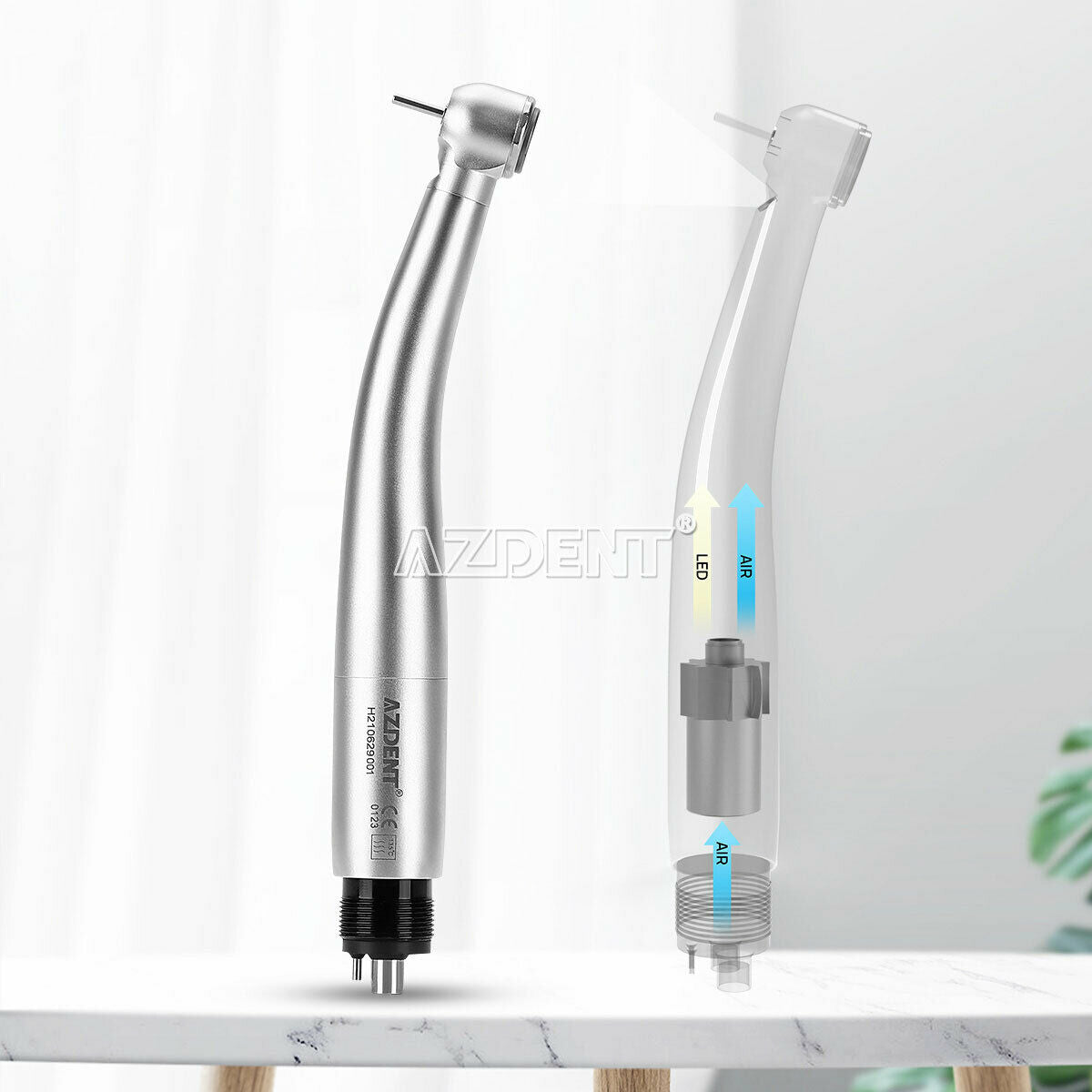 Dental E-generator LED Self Power High Speed Handpiece Air Turbine 4 Holes