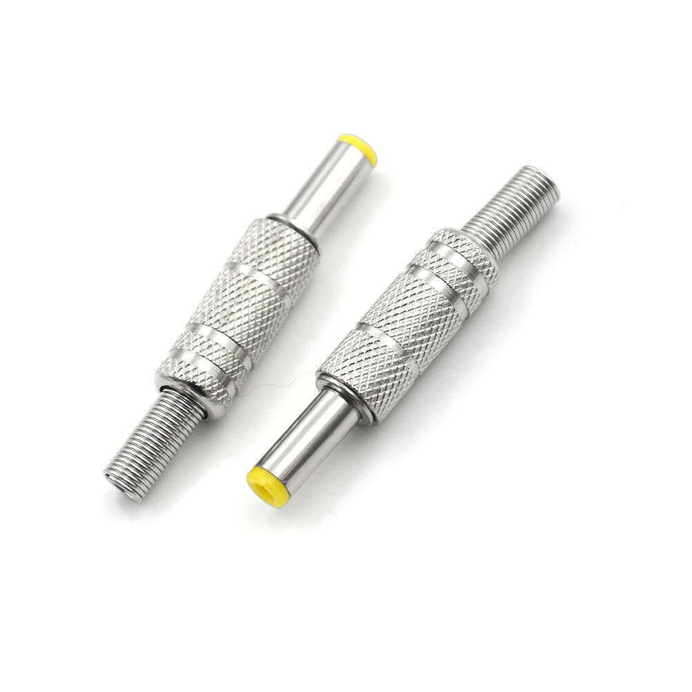 Metal  5.5x2.1mm/5.5mm * 2.5mm  DC Power Male Plug Jack Adapter Connector.l8