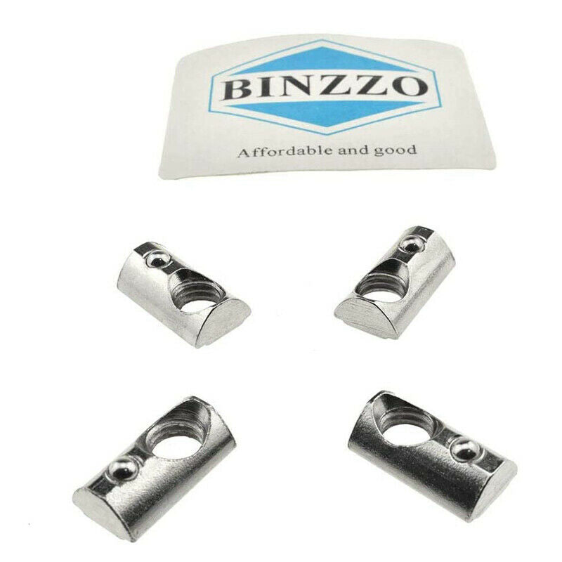 2X(30Pcs M8 T Slot Nuts Roll-In Sp Ball Loaded Elastic Nuts for 3030 SeriesU2Z6)