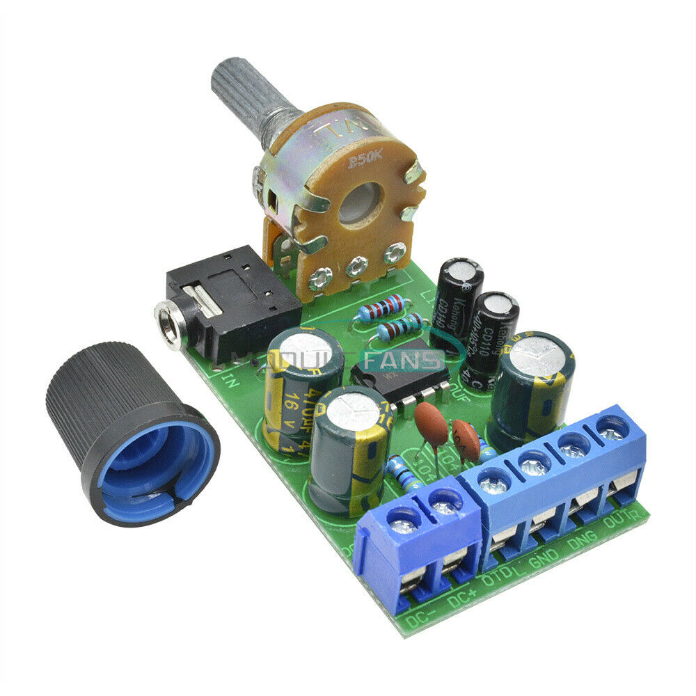 DC1.8-12V TDA2822M Amplifier 2.0 Channel Stereo 3.5mm AUX Audio Amp Board Module