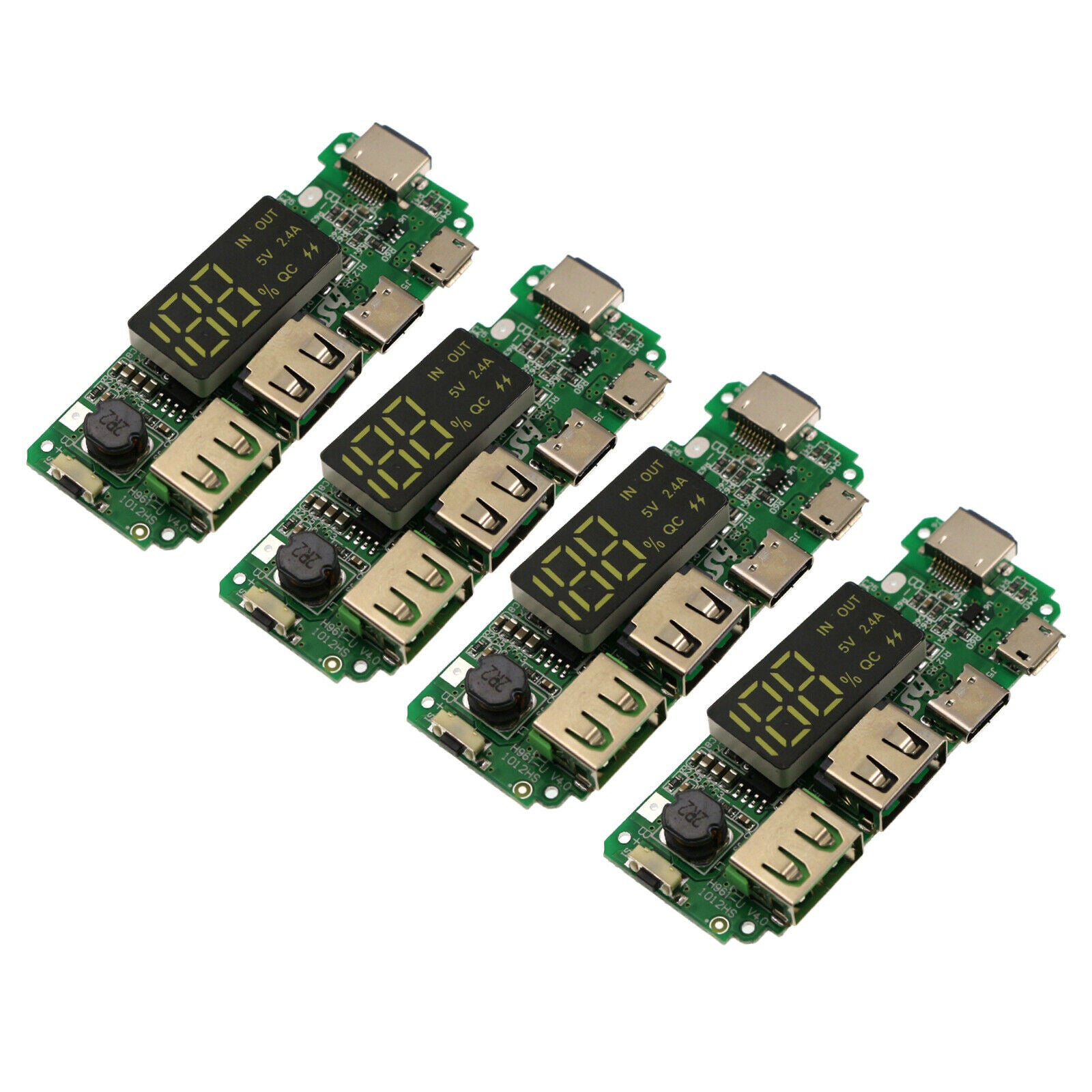 4x 5V 2.4A Dual USB Battery Charger Boards Mobile Charging Accessories
