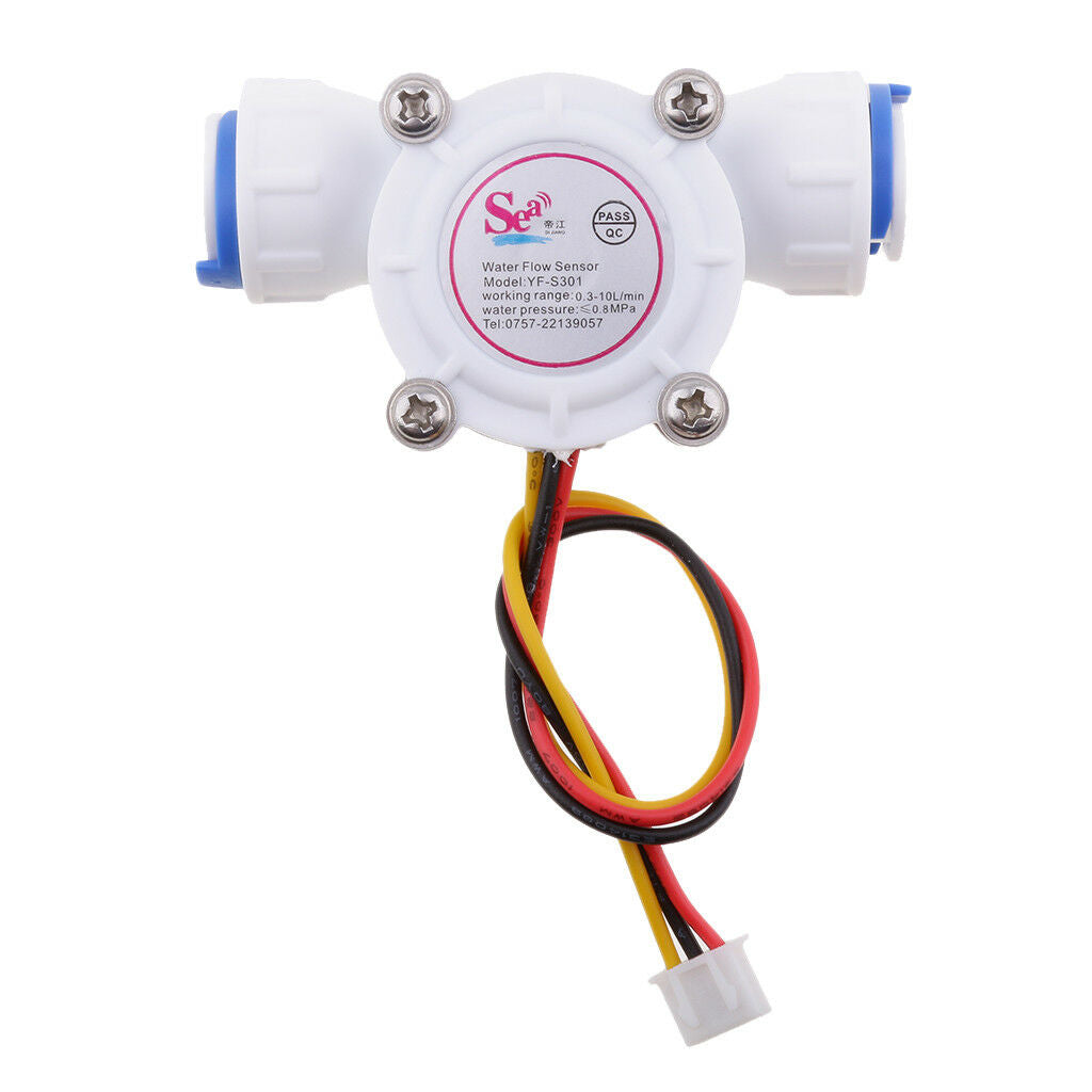 3/8" Water Flow Hall Sensor Switch PE Pipe Flow Meter Flowmeter Counter