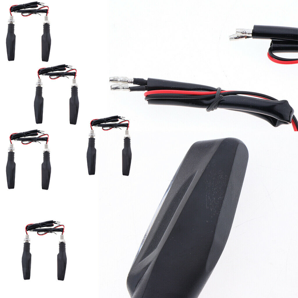 2PCS 12V LED Flowing Motorcycle Turn Signal Light Front Rear Blinker Red