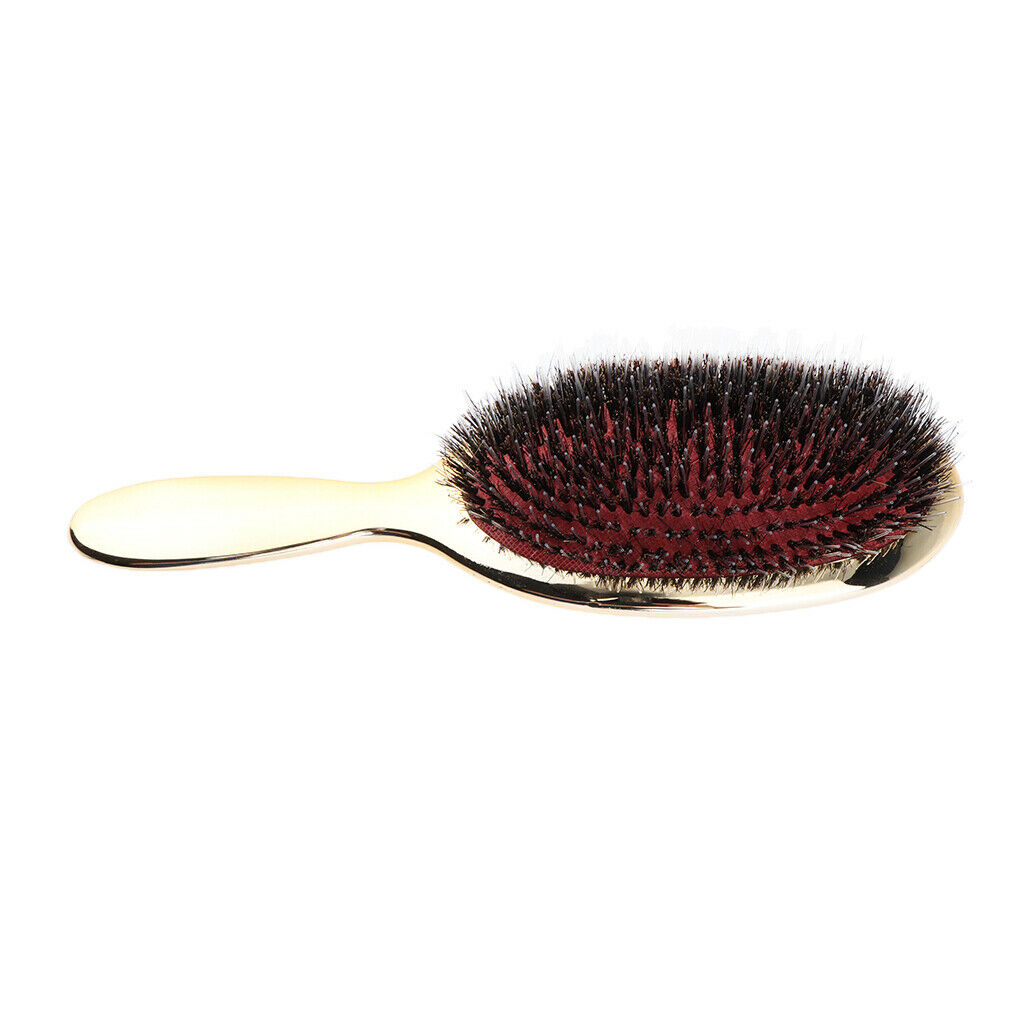 Set of 2 Boar Bristle Nylon Pins Hair Brush for Long Thick & Tangled Hair