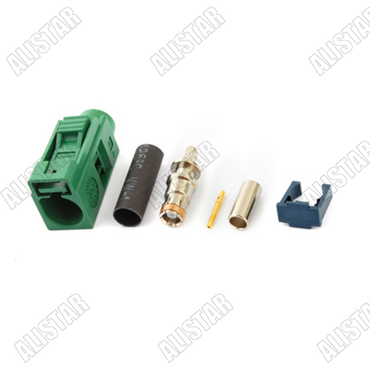 6pcs Fakra E Female Crimp connector Green /6002 Car TV1 for RG316 RG174