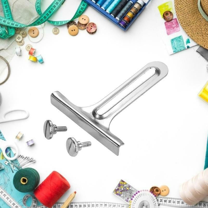 Metal T Gauge Sewing Machine with 2 Thumb Screws Stitching Straight Edge Guide