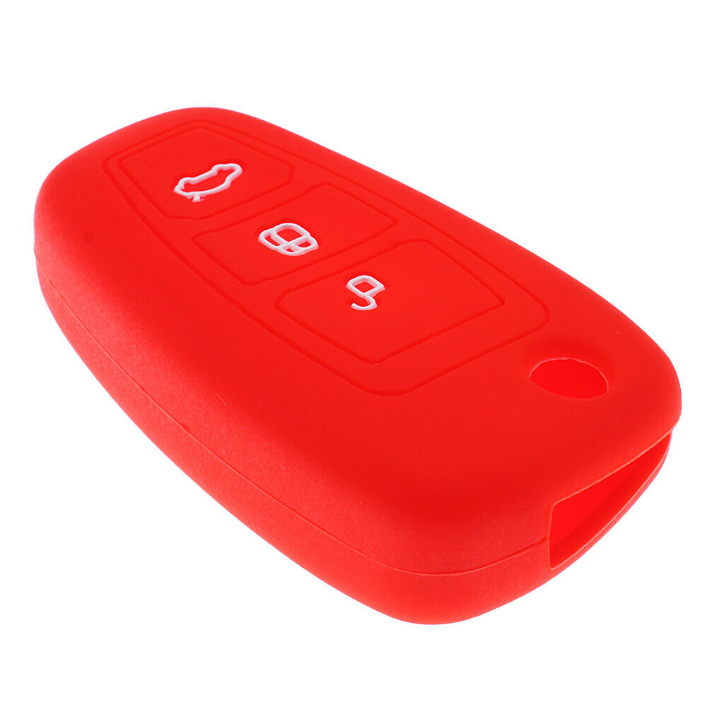 Silicone Car Key Shell Case Fob Cover Housing for Ford   Focus Red