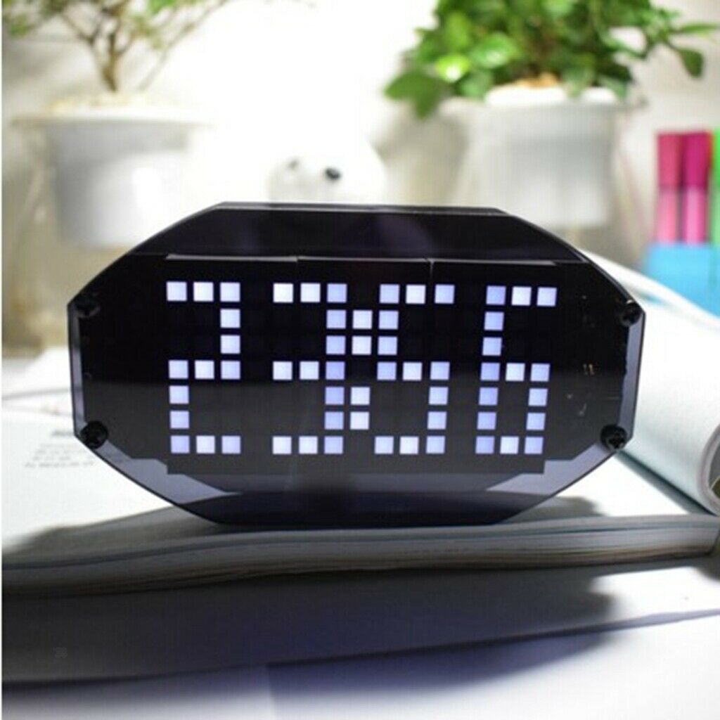 Alarm Desktop Clock, Large Screen Decorative Digital Clock with Time,